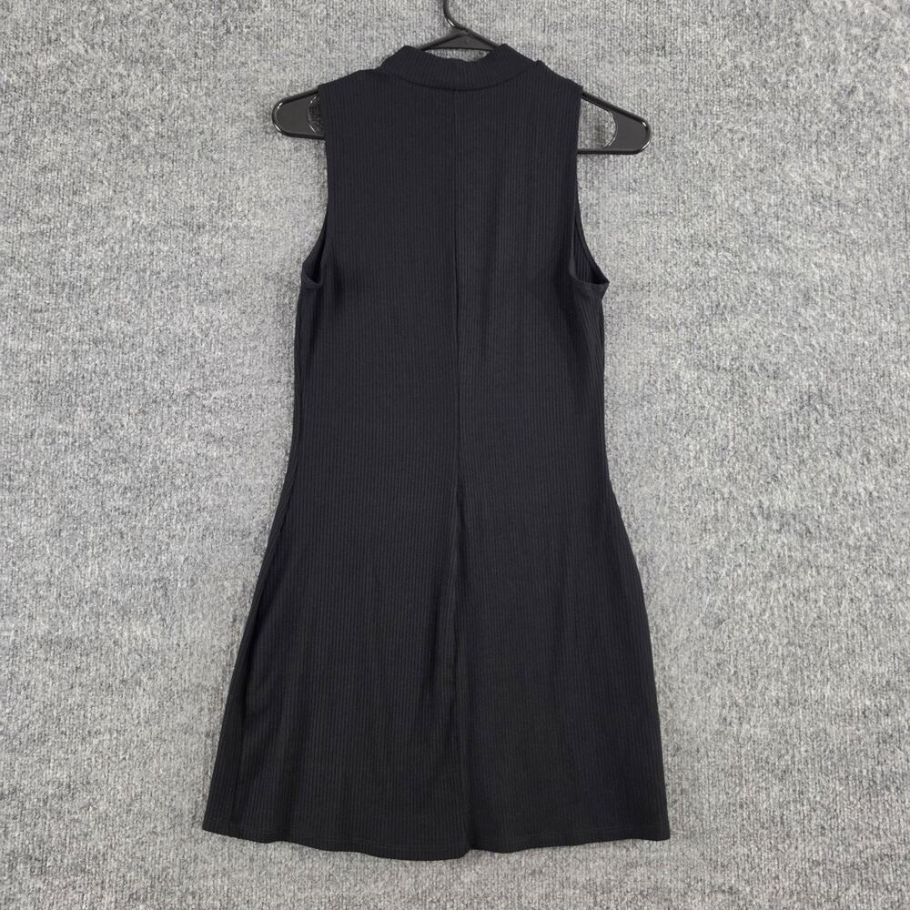 Reformation Dress Medium Skylar Knit Mini Black Summer Chic Minimalist Downtown - Picture 8 of 13